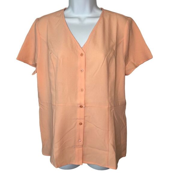 Denim & Co Button Front  Blouse New S - Picture 1 of 5